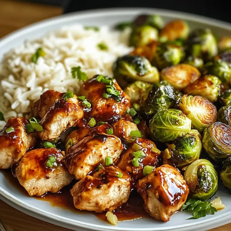 Air Fryer Sweet Chili Chicken and Brussels Sprouts