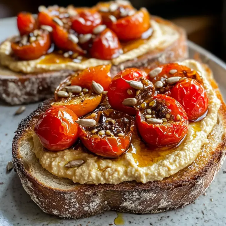 BALSAMIC ROASTED TOMATOES & HUMMUS TOAST