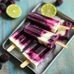 Blackberry Lime Cheesecake Popsicles