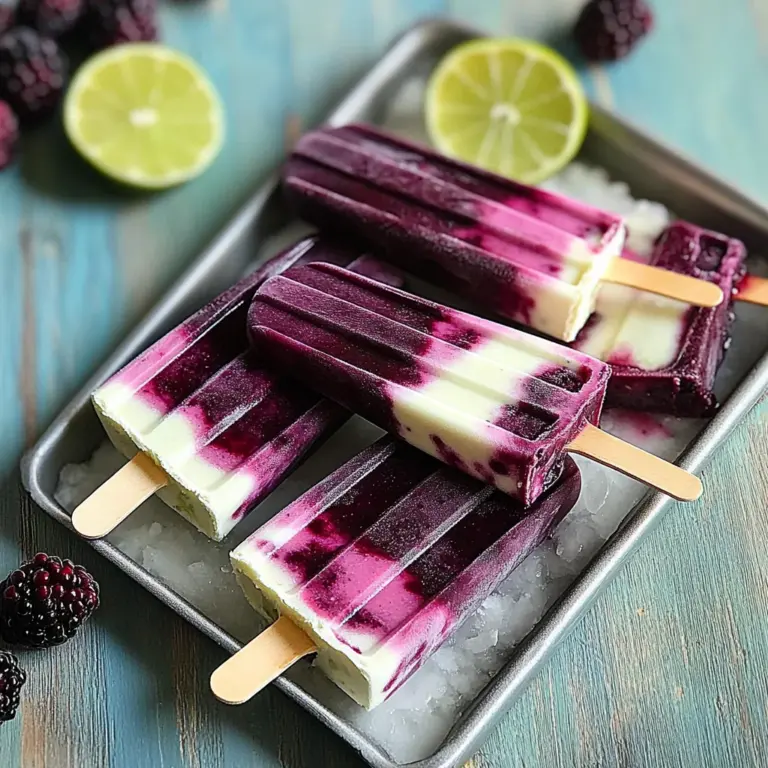 Blackberry Lime Cheesecake Popsicles