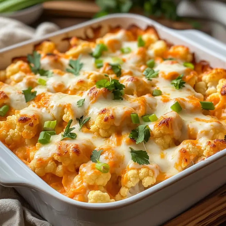 Creamy Buffalo Chicken Cauliflower Casserole Recipe