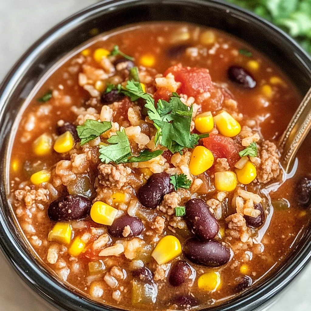Crock Pot Taco Rice Soup Recipe