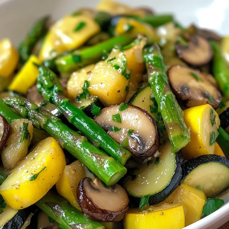 Flavorful Asparagus with Zucchini and Squash