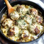 French Onion Chicken Meatballs