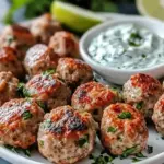Greek Turkey Meatballs with Tzatziki