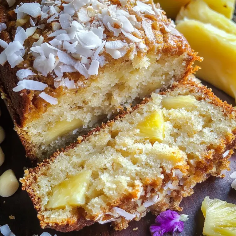 Hawaiian Banana Bread with Pineapple, Coconut & Macadamia Nuts