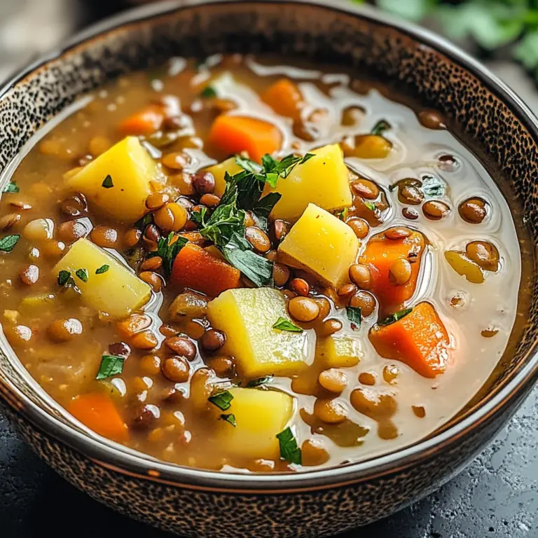 Hearty Lentil and Potato Soup
