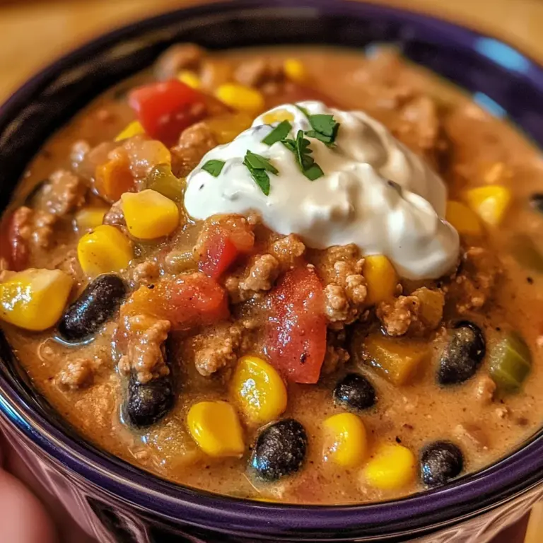 High Protein Creamy Taco Soup