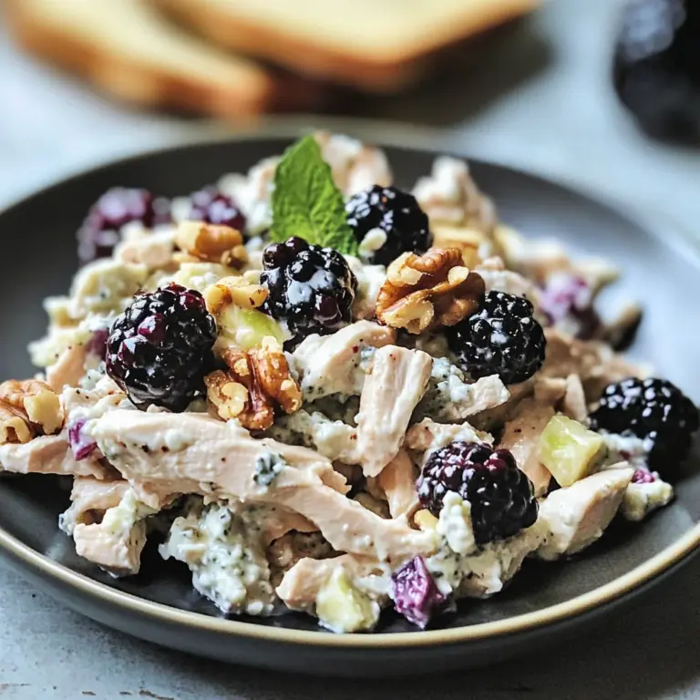 Low Carb Blackberry Cottage Cheese Chicken Salad