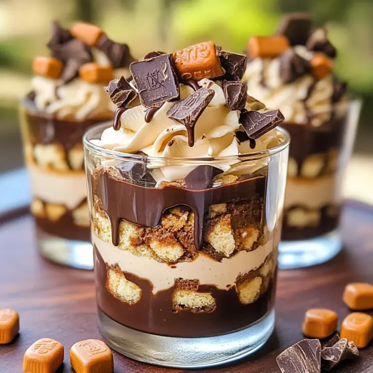 Mini Reese's Chocolate Peanut Butter Cheesecake Trifles
