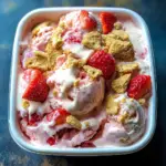 No-Churn Strawberry Cheesecake Ice Cream
