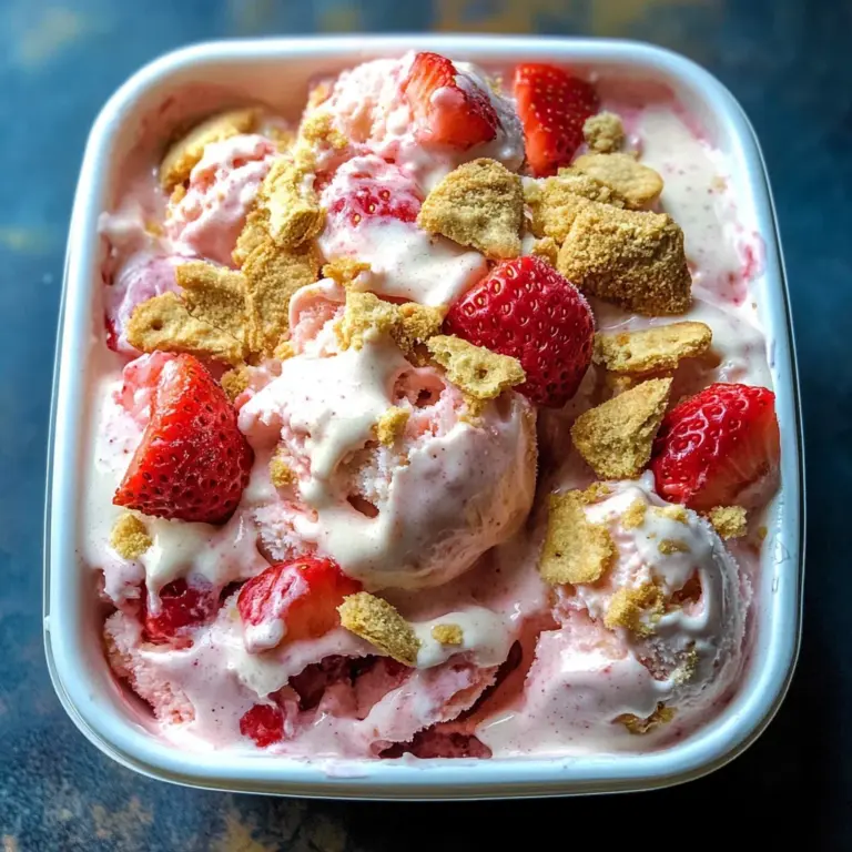 No-Churn Strawberry Cheesecake Ice Cream