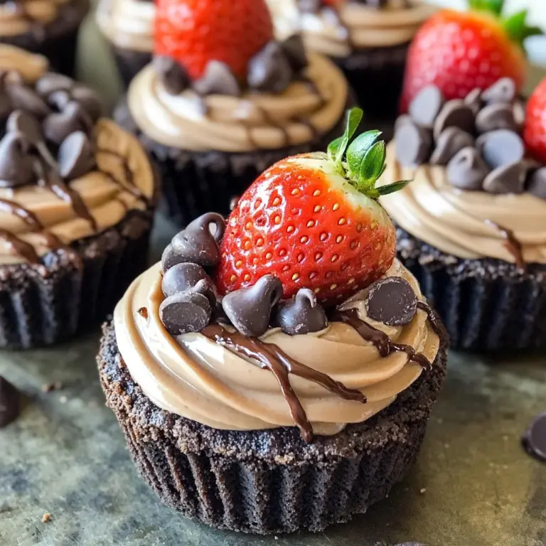 No Bake Mini Chocolate Cheesecakes