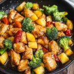 One Pan Pineapple Chicken Teriyaki Stir Fry {30 Minutes}