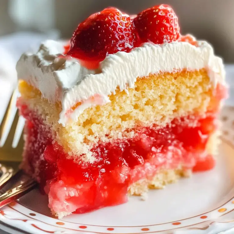 Strawberry Jello Poke Cake
