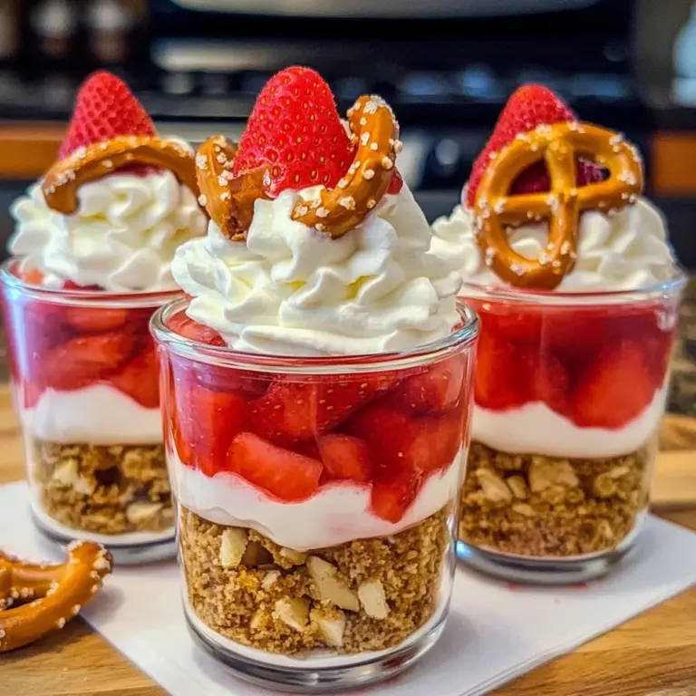 Strawberry Pretzel Salad Parfaits Recipe