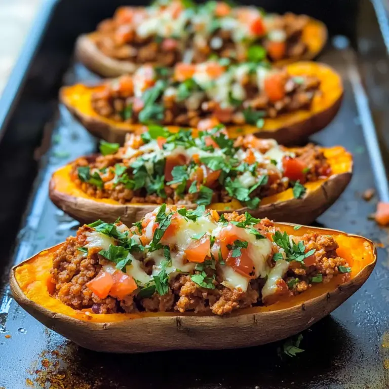 Turkey Taco Stuffed Sweet Potatoes