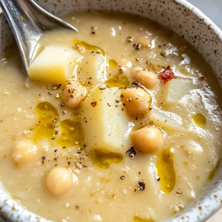 Vegan Garlic Chickpea Soup