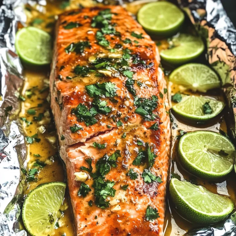 Baked Honey Cilantro Lime Salmon in Foil