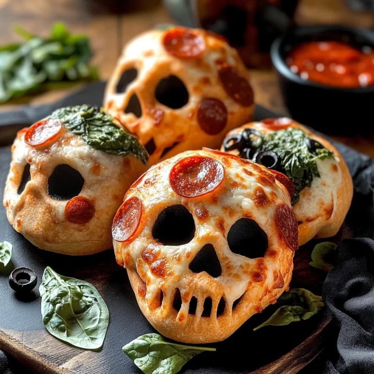 Cheesy Halloween Pizza Skulls