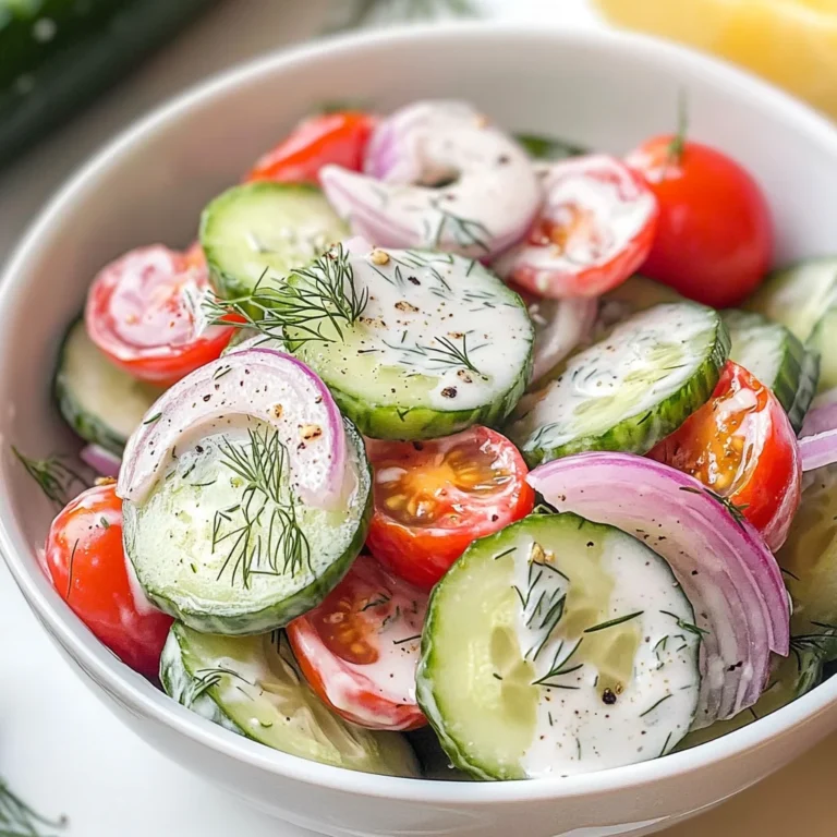 Creamy Cucumber Tomato Salad