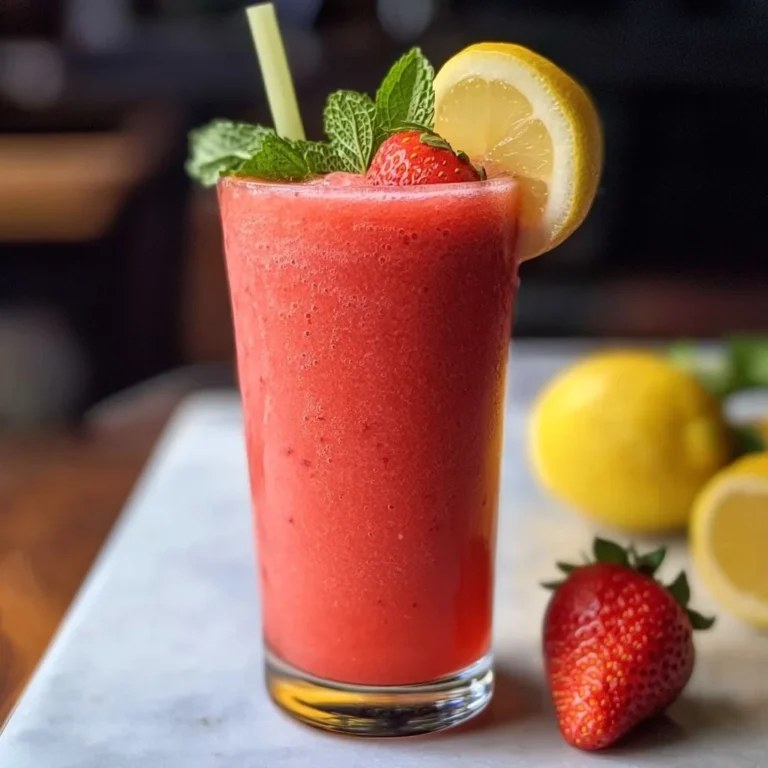 Frozen strawberry lemonade