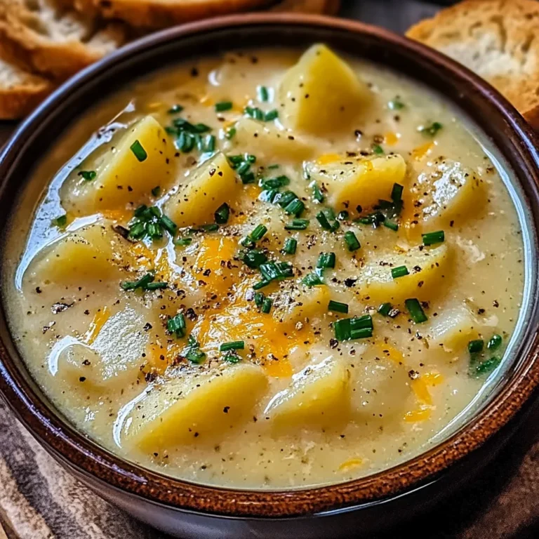 Hearty Cheddar Garlic Herb Potato Soup Recipe