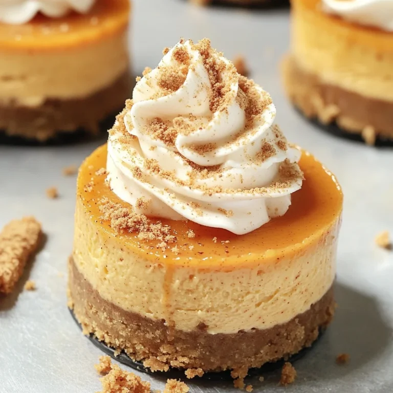 No Bake Pumpkin Mini Cheesecakes