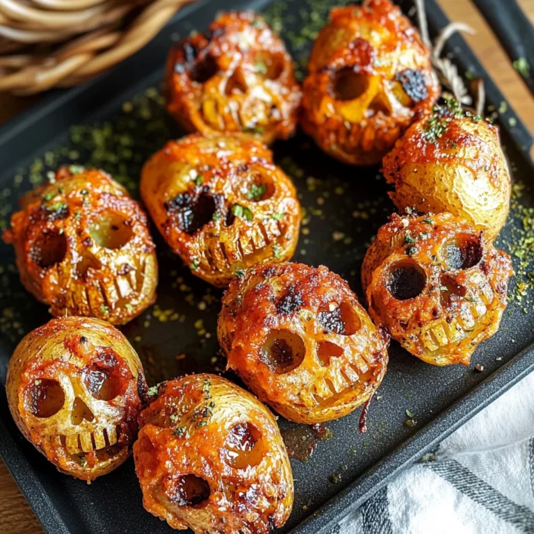 Spooky Halloween Skull Potatoes