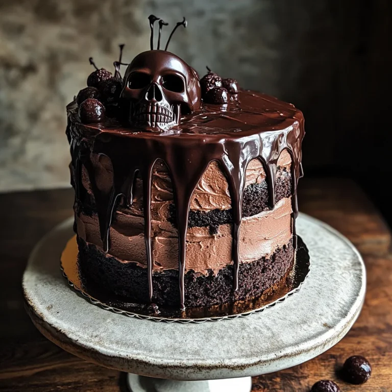Vegan Chocolate Layer Skull Cake