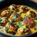 Chicken Meatballs in Coconut Curry Sauce