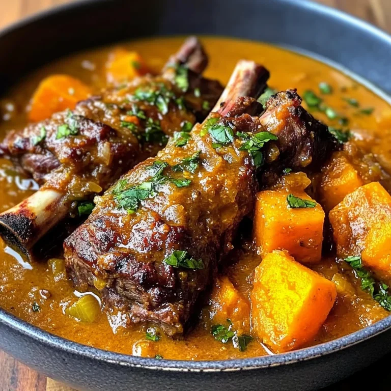 Coconut Cream Lamb Shanks with Sweet Potatoes & Coriander