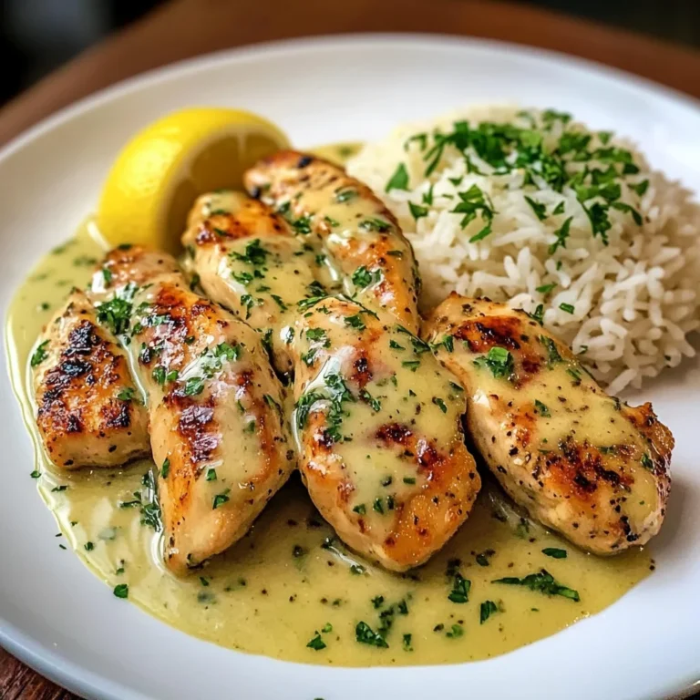 Creamy Lemon Garlic Chicken with Herb Rice