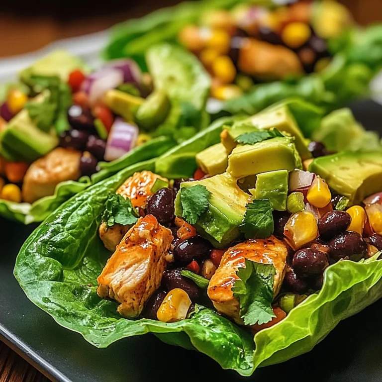 Honey Lime Chicken & Avocado Lettuce Cups