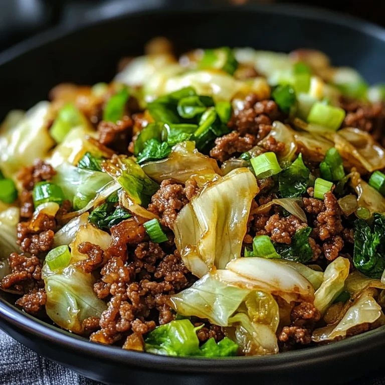 Mongolian-Style Ground Beef Stir-Fry with Crispy Cabbage