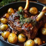 Red Wine & Herb Lamb Shanks with Roasted Potatoes