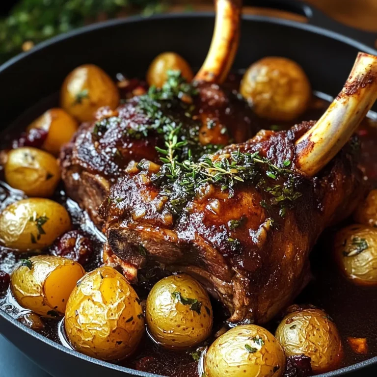 Red Wine & Herb Lamb Shanks with Roasted Potatoes