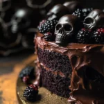 Spooky Black Velvet Halloween Cake