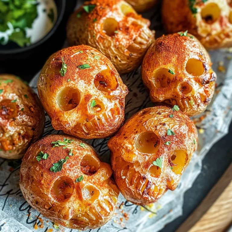 Spooky Halloween Skull Potatoes