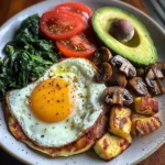 Sunny Veggie & Halloumi Breakfast Plate
