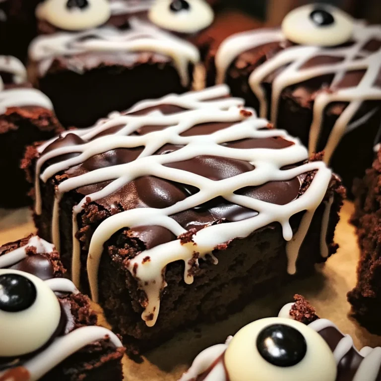 spooky mummy brownies