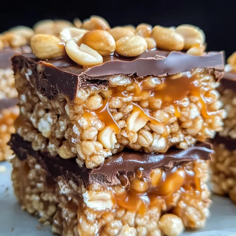 Caramel Peanut Rice Krispie Treats