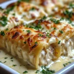 Chicken Alfredo Lasagna Rolls