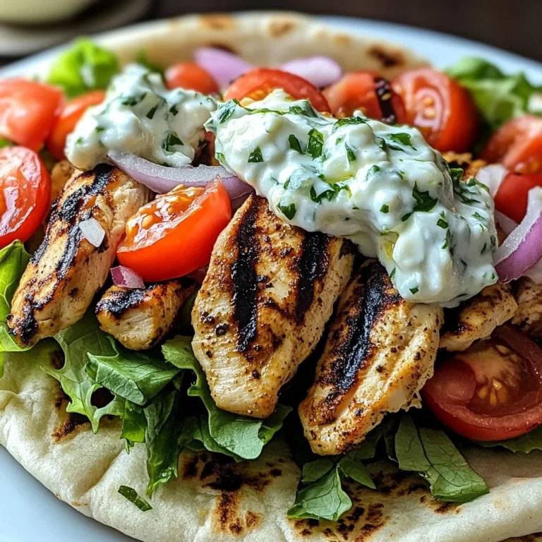 Chicken Pita Gyros with Tzatziki