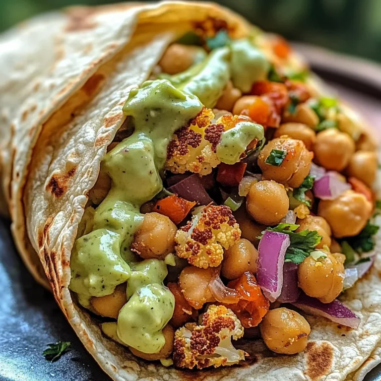 Chili Lime Chickpea Cauliflower Wrap Recipe