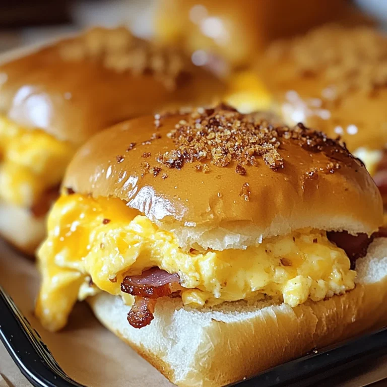 Crack Breakfast Sliders (Turkey Bacon Egg & Cheese)