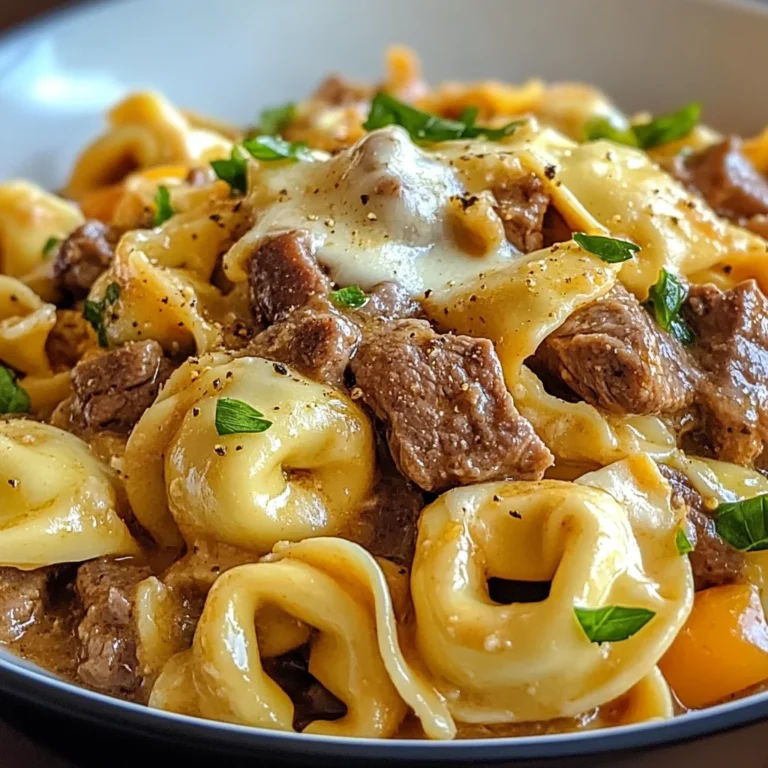 Creamy Beef and Vegetable Tortellini