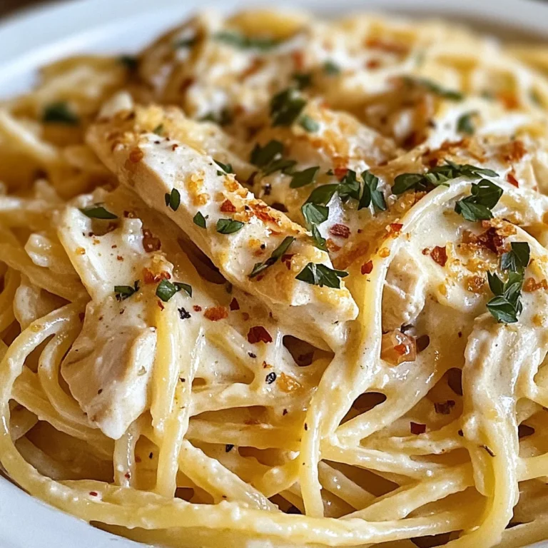 Creamy Crockpot Garlic Parmesan Chicken Pasta
