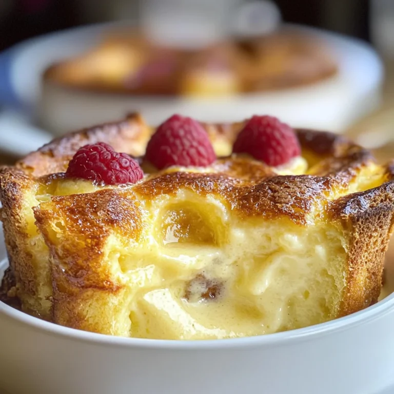 Custard Bread Pudding with Vanilla Sauce