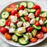 Fresh Cucumber Caprese Salad